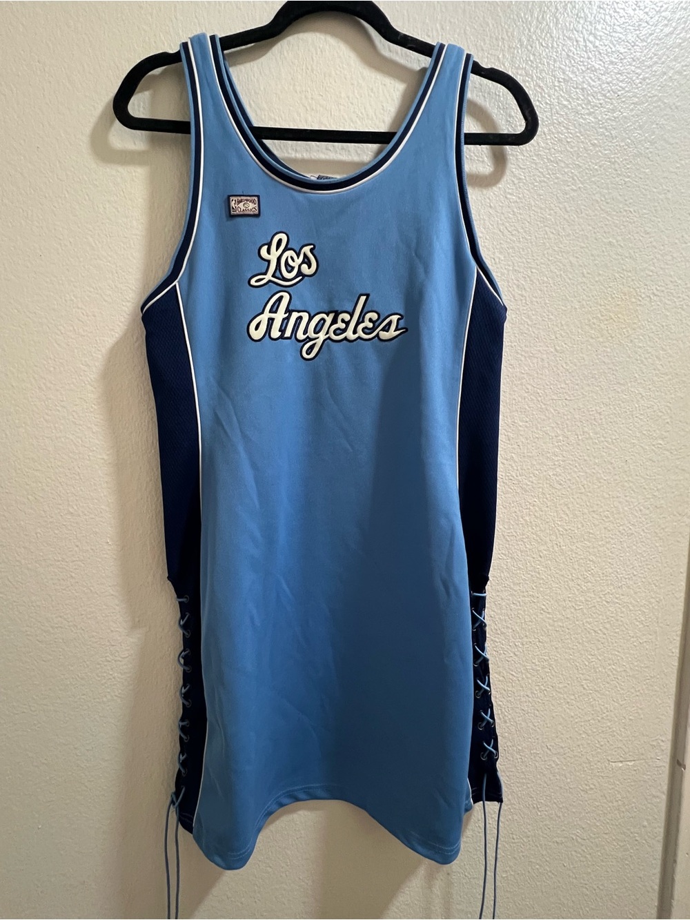 NWT LAKERS Light Blue and Navy Lace-Up Trim dress or top